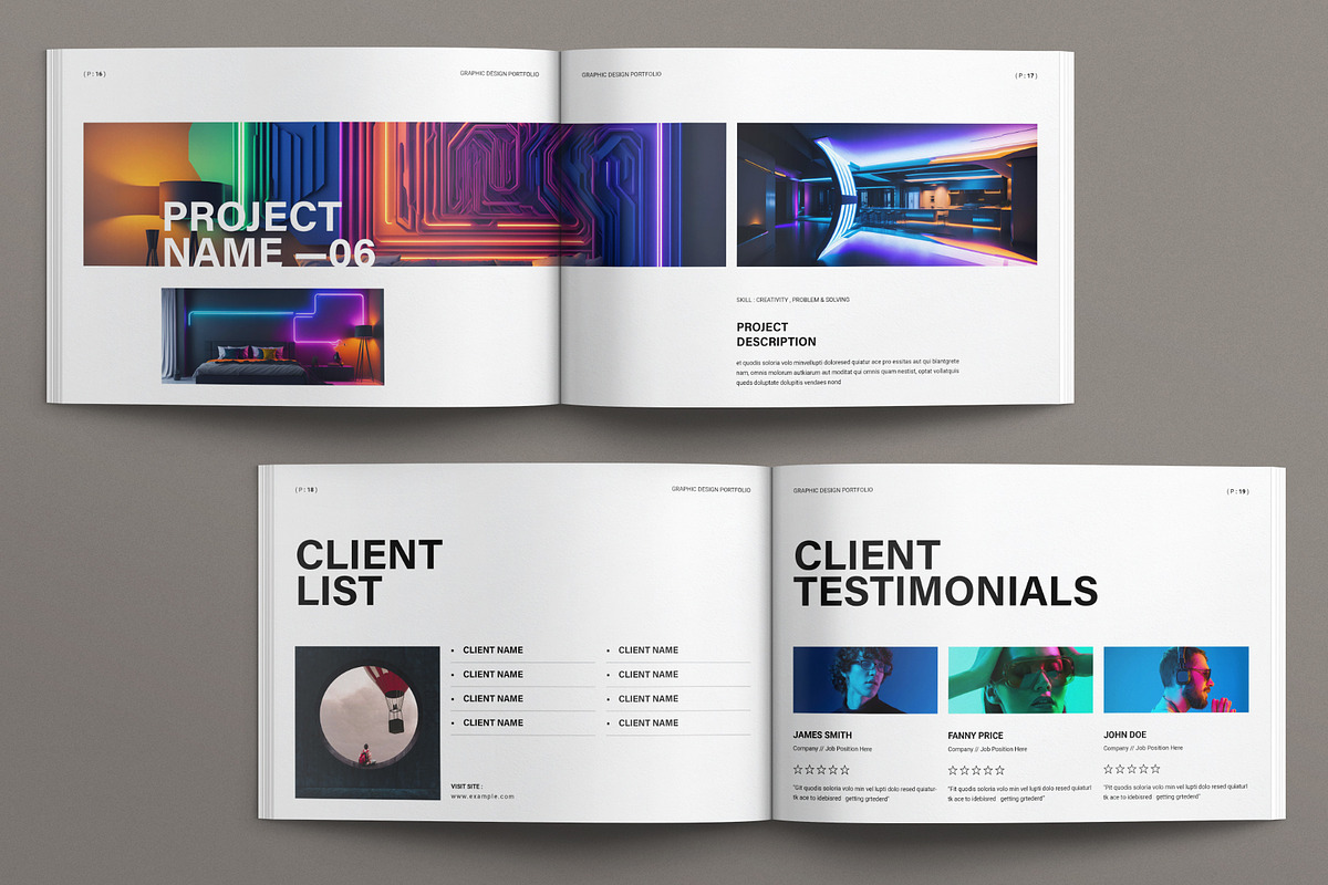 Graphic Design Portfolio Brochure, a Brochure Template by E-Type (Photo 7 of 8)