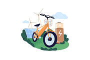 Eco city transport, green energy set, a Transportation Illustration by PaperTrident (Thumbnail 2 of 6)