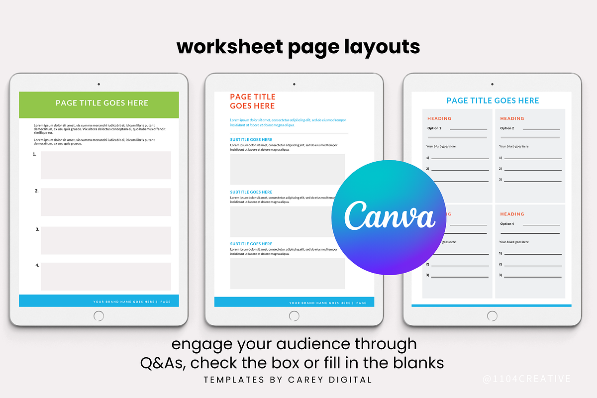 Multipurpose Canva Workbook Ebook, a Marketing Template by Templates by Carey (Photo 8 of 12)
