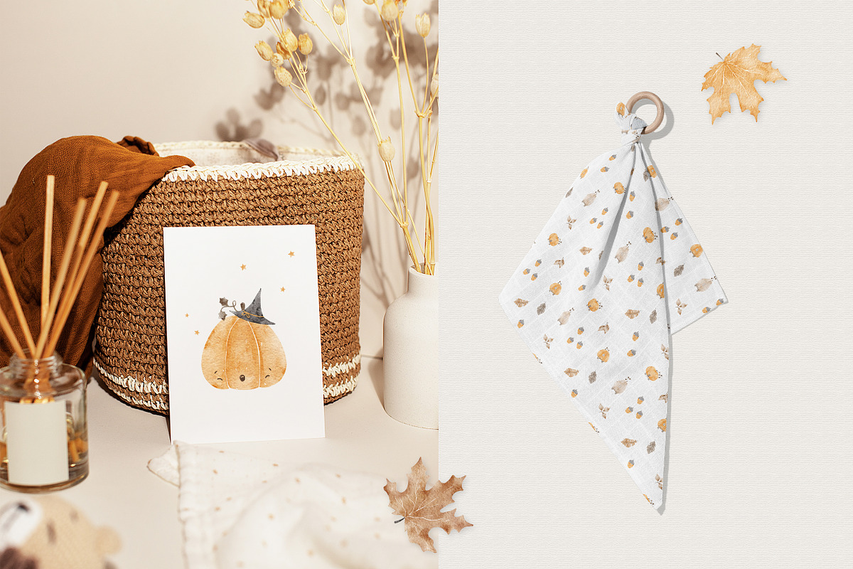 MAGICAL AUTUMN watercolor set, an Animal Illustration by erasovas (Photo 8 of 13)