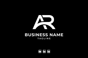 Thick Letters AR Monogram Logo, a Templates & Theme by megmccombsdesign
