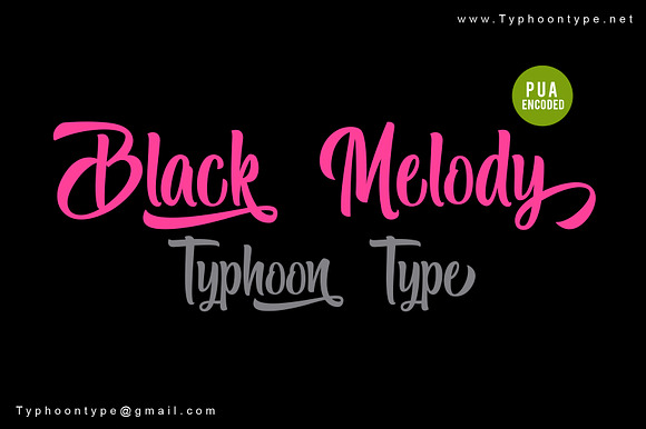 Black Melody font preview 3