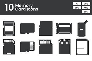 Memory Card Icons, a Solid Icon by erifqizeicon