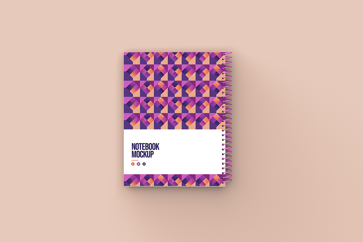 School Notebook Cover Mockup, a Merchandise Mockup by Graphicboom (Photo 4 of 7)