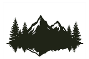 Mountain Reflection Silhouette Art, a Decorative Illustration by CarWrap design (Thumbnail 3 of 3)