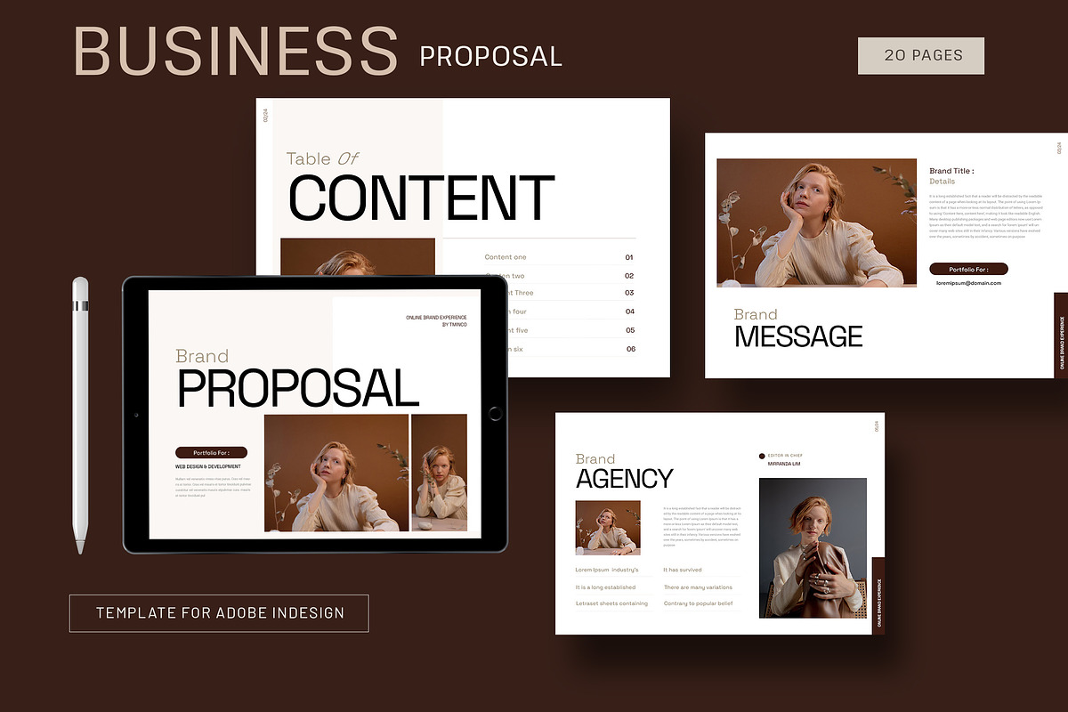 Business Brand Proposal Template, a Magazine Template by TMint Play (Photo 1 of 6)