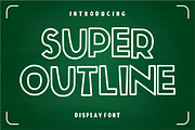 Super Outline font, a Handwritten Font by Fourteen Letter (Thumbnail 1 of 6)