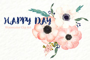 Anemones Apricot. Watercolor Clipart, a Graphic by LABFcreations (Thumbnail 4 of 5)