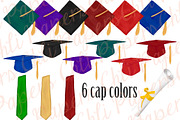Graduation Clipart,Graduation gowns, an Illustration by chilipapers (Thumbnail 5 of 6)