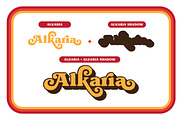 Alkaria - Vintage Retro Decorative, a Handwritten Font by Konstantine Studio (Thumbnail 2 of 13)