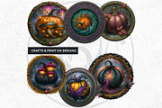 Fantasy Autumn Pumpkins, a Seasonal Illustration by ThatsDesignArt (Thumbnail 4 of 14)