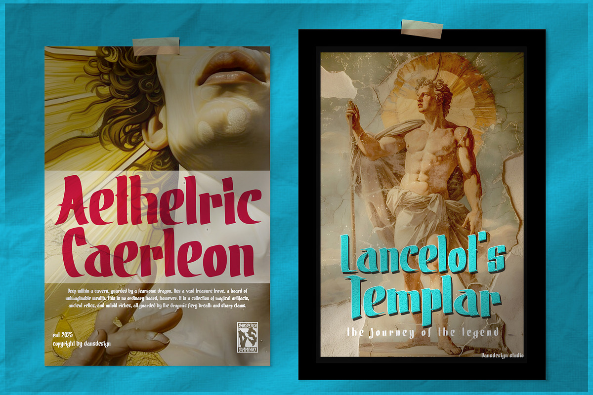 Aetheltic Caerleon Blackletter, a Blackletter Font by dansdesign (Photo 8 of 12)
