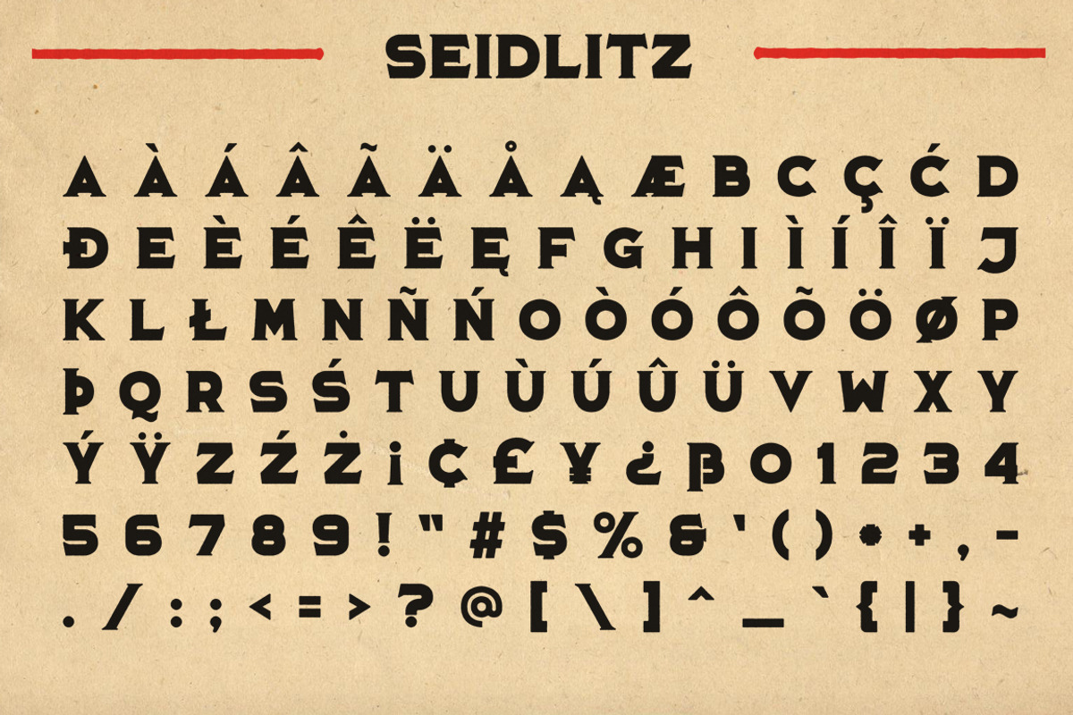 Seidlitz Font preview 2