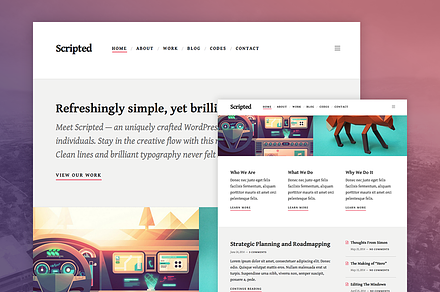 Scripted WordPress Theme