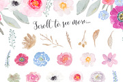 Romantic Garden Watercolor Clipart, an Illustration by Emerald & Ivy Studios (Thumbnail 3 of 4)