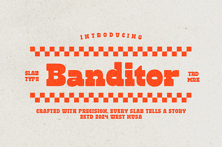 Banditor - Bold Slab Serif, a Slab Serif Font by Bale Type