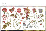 Bramble Jacobean Floral Pattern, a Pattern Graphic by Sonulkaster (Thumbnail 4 of 13)