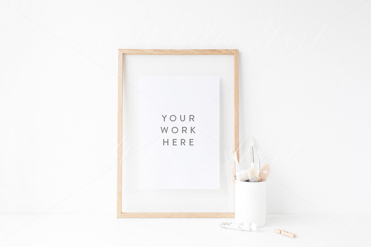 BUNDLE - A4 Wooden Frame mockup, a Print Template by White Hart Co. (Photo 2 of 3)