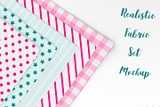 Realistic Fabric Set Mockup., an Apparel Mockup by zeffir (Thumbnail 1 of 2)