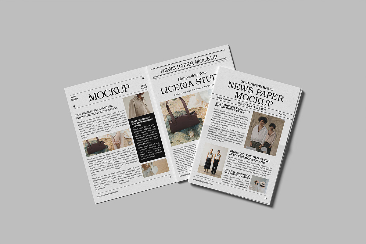 Newspaper Mockup, an Advertising Mockup by graphicsecond (Photo 4 of 5)