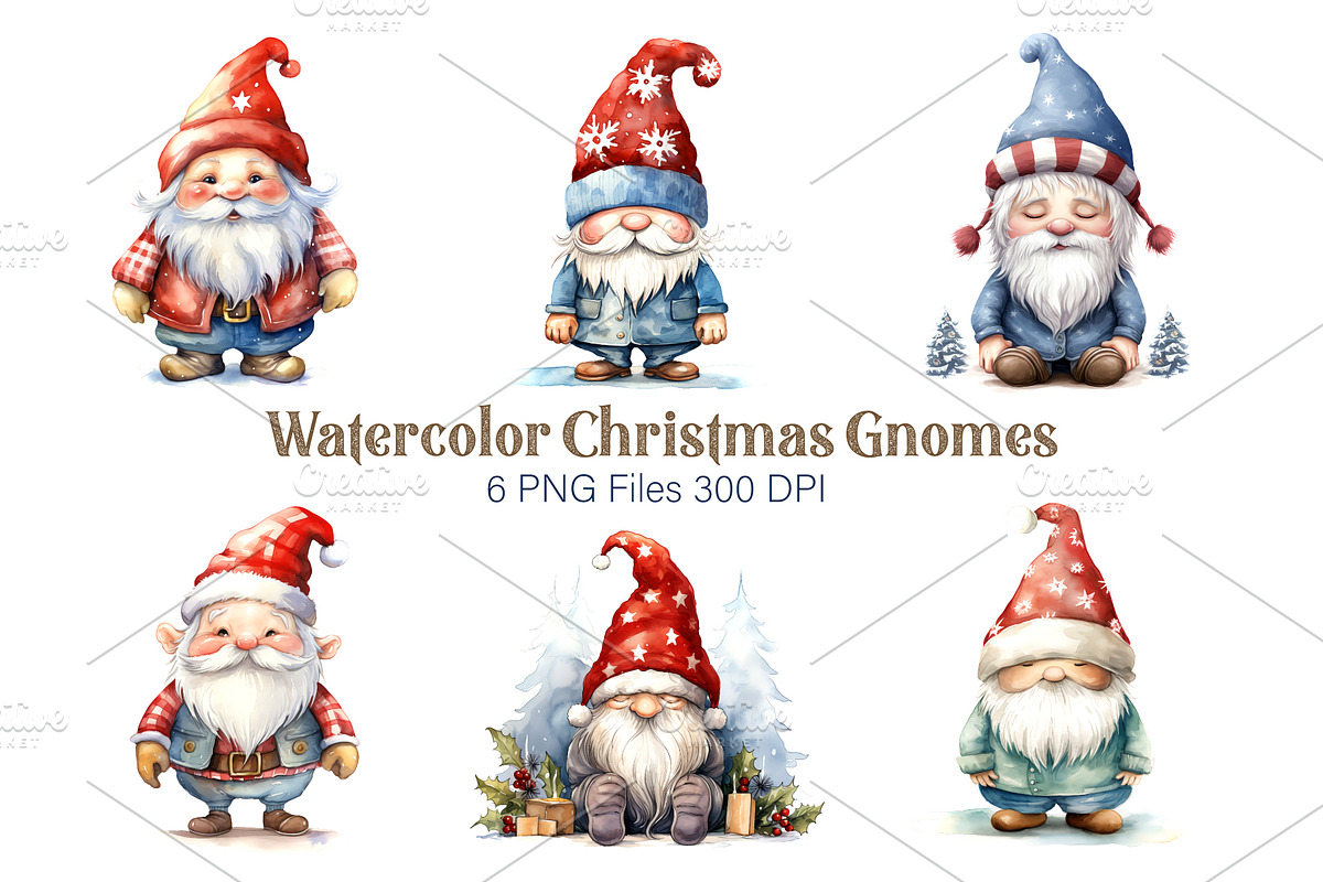 Big Bundle Watercolor Christmas., a Decorative Illustration by KENO Mascots (Photo 4 of 10)
