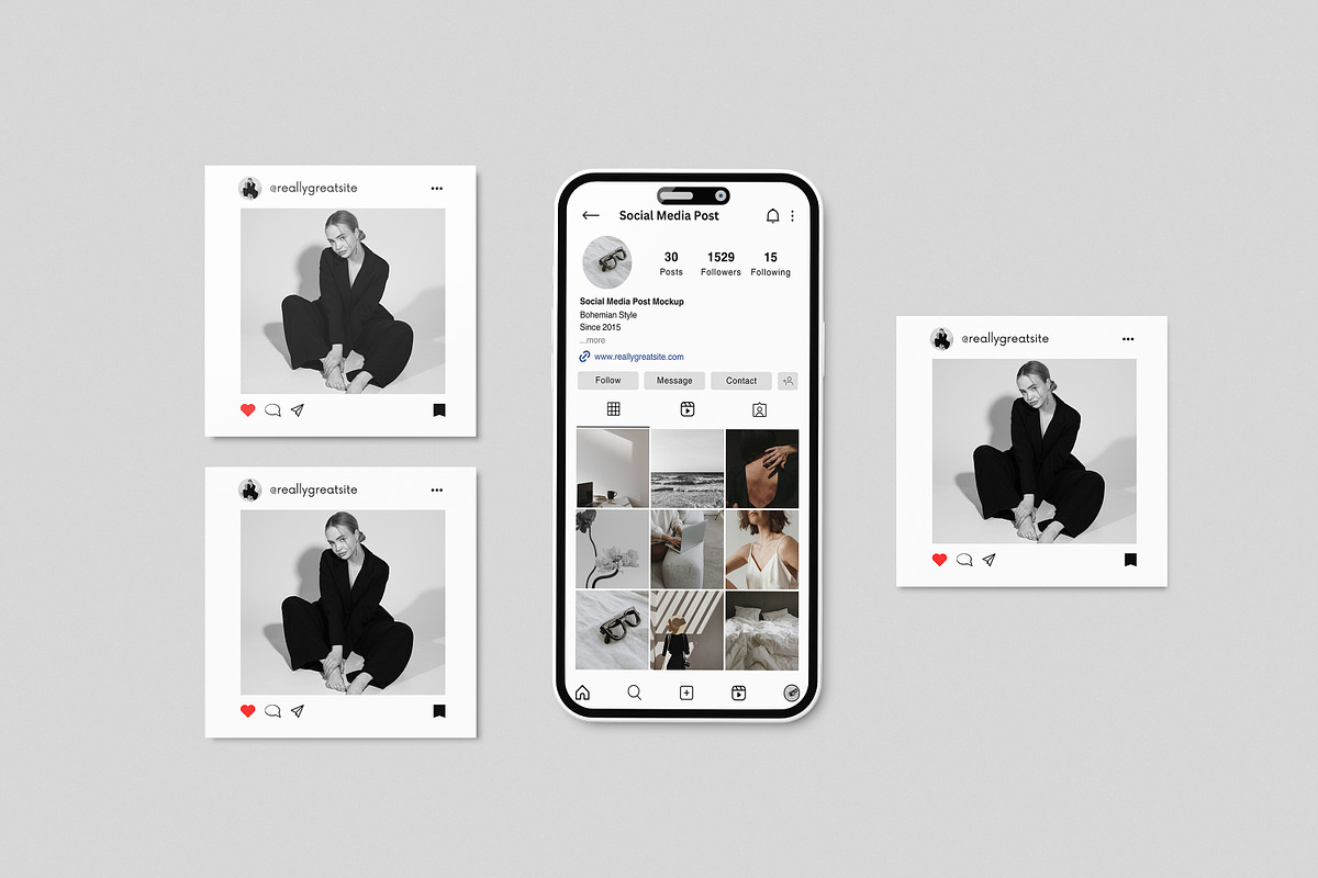 Social Media Post Mockup, an iPhone Mockup by Twins_studio926 (Photo 4 of 5)