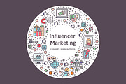 Influencer Marketing Set, a Person Illustration by Asya Malysheva (Thumbnail 1 of 9)