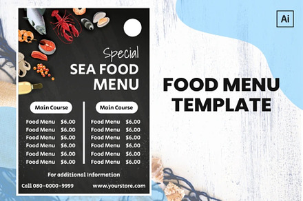 Seafood Menu Design Template