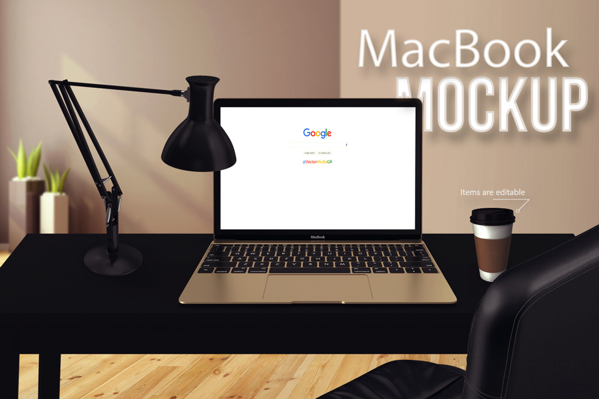 MacBook Mockup, a Mac Mockup by VectorMedia (Photo 1 of 5)