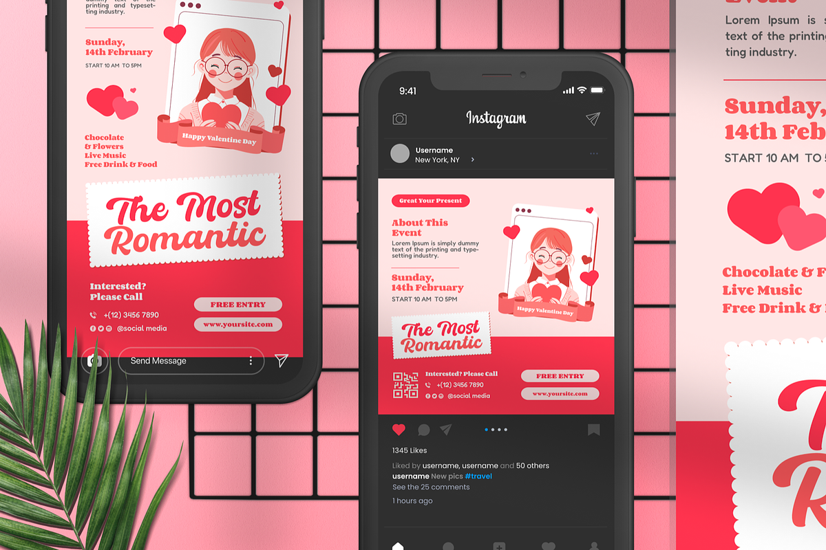Valentine Party Flyer, a Flyer Template by Annora Studio (Photo 2 of 4)