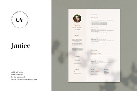 Janice | CV / resume template