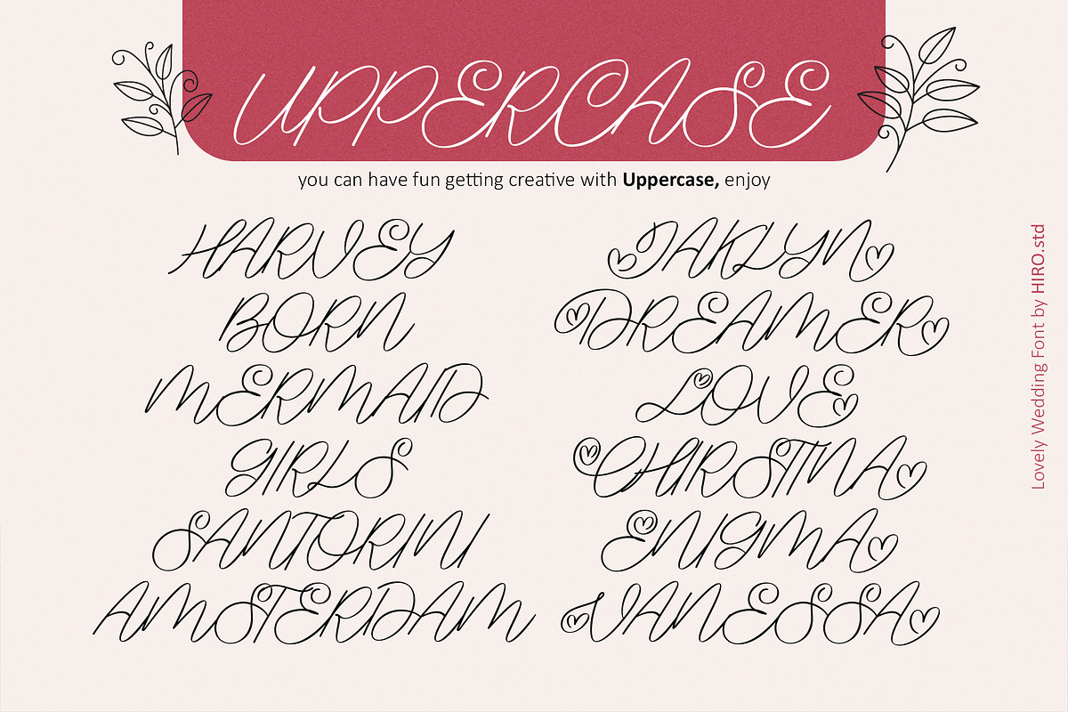 Lovely Wedding - Wedding Script Font, a Script Font by HIRO.std (Photo 6 of 13)