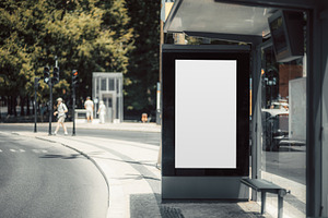 Bus Stop Ad Mockup, a Business Photo by SkyNext
