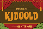 Kidoold, a Sans Serif Font by graphicook (Thumbnail 1 of 10)