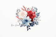 Denim Blue and Red Cream Flower, an Object Illustration by New-School-Wave (Thumbnail 4 of 5)