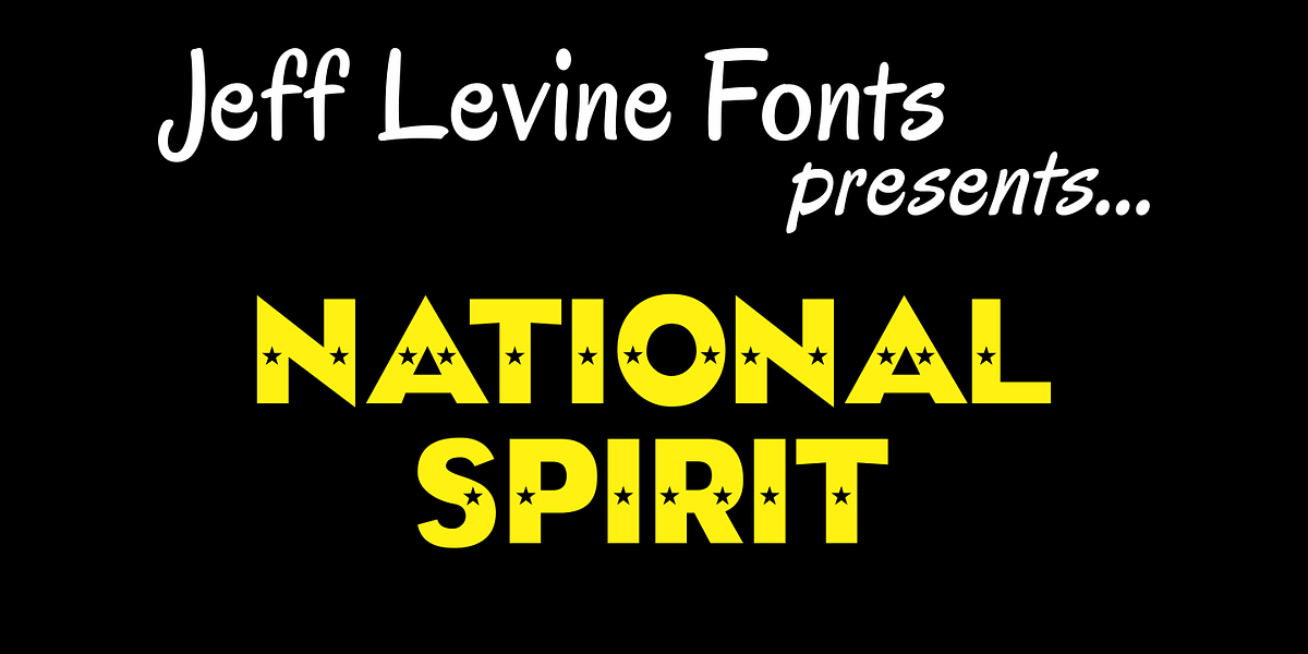 National Spirit JNL, a Font by Jeff Levine Fonts