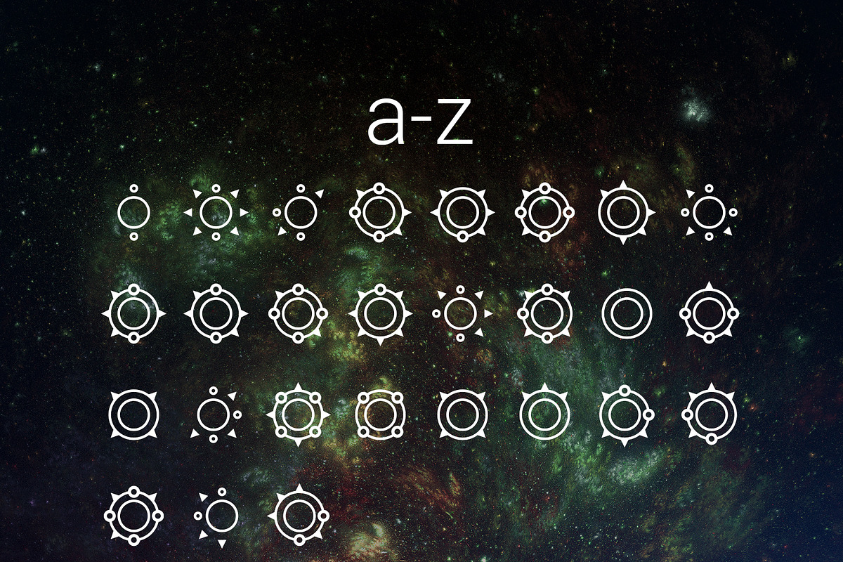 Alien Space Language, a Font by EMP Design