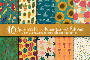 10 seamless summer patterns