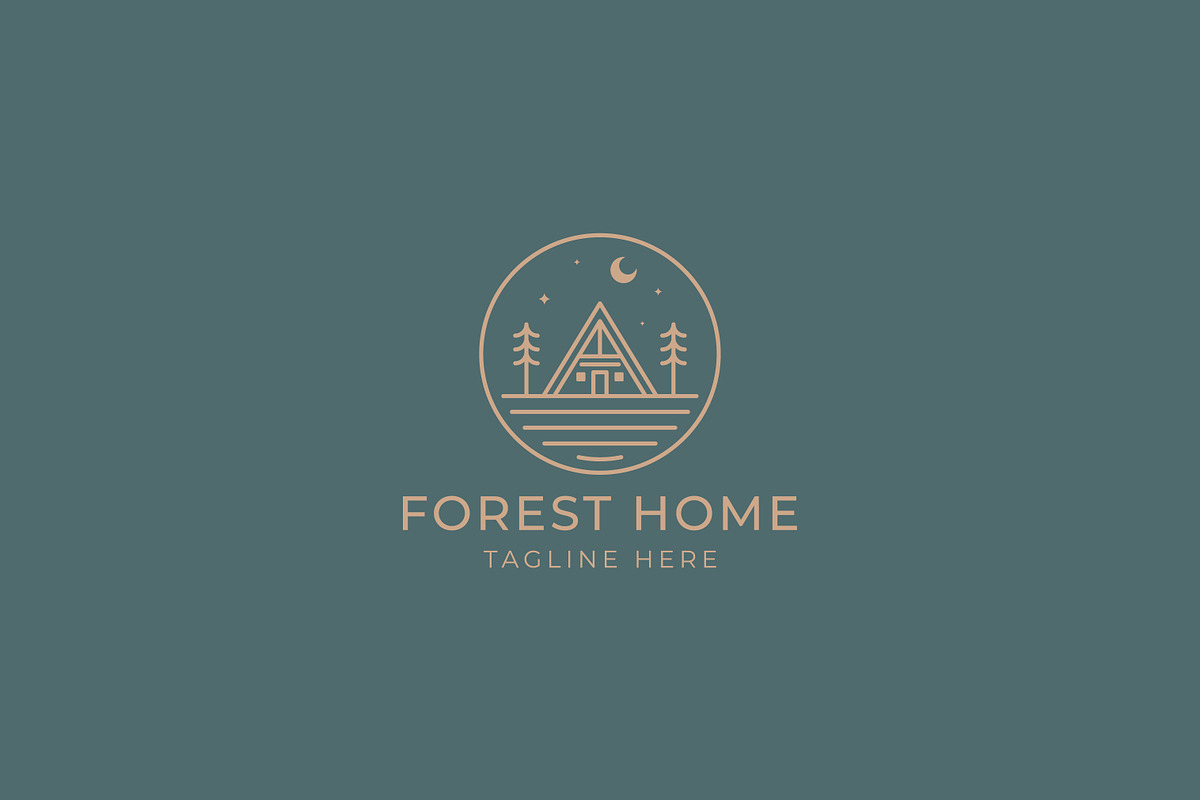Cottage Logo Badge Lodge Forest, a Branding & Logo Template by Signatoro (Photo 1 of 2)