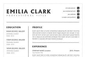 CV Resume Word Docx Template