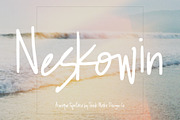 Neskowin Font + fun ligatures!, a Script Font by Midnight Grim (Thumbnail 1 of 6)