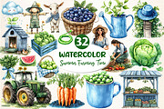 Summer Farming Time Clipart, an Illustration by Dream Creation (Thumbnail 1 of 6)