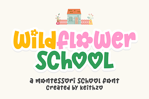 Wildflower School - Display Font, a Handwritten Font by Keithzo