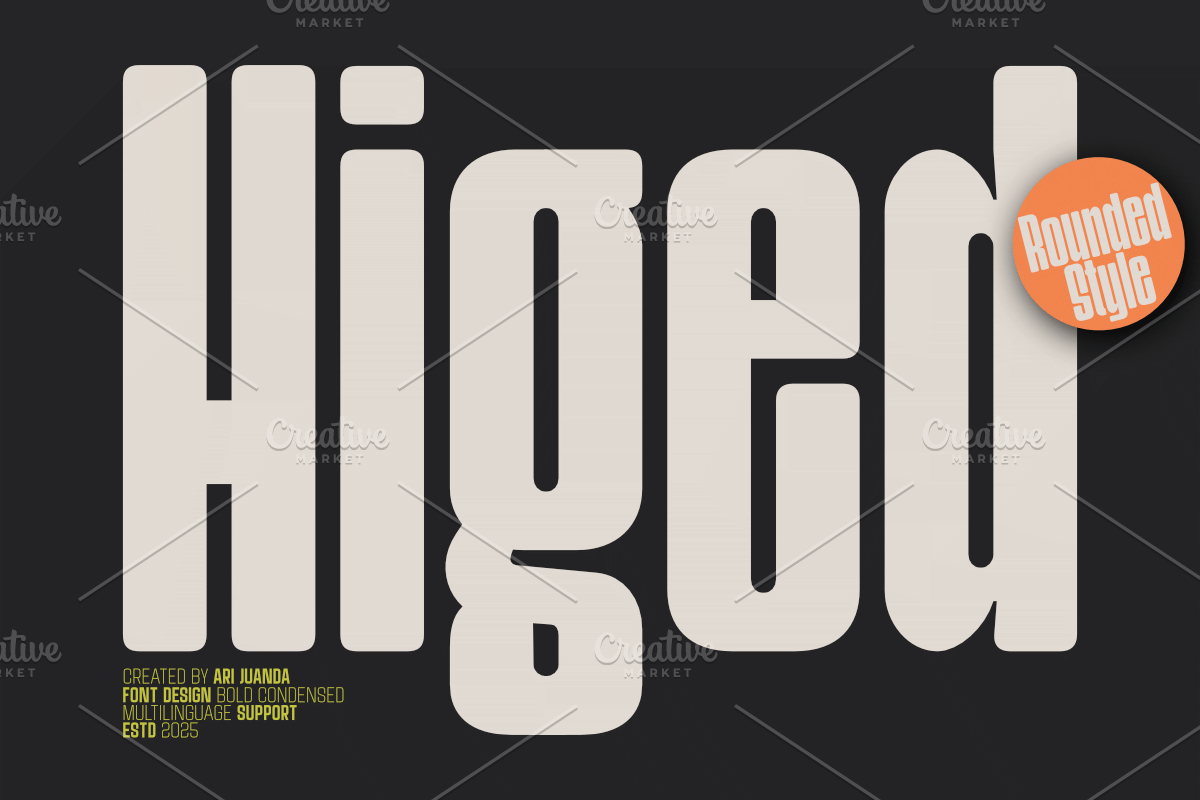 Higed, a Sans Serif Font by Linecreative (Photo 1 of 9)