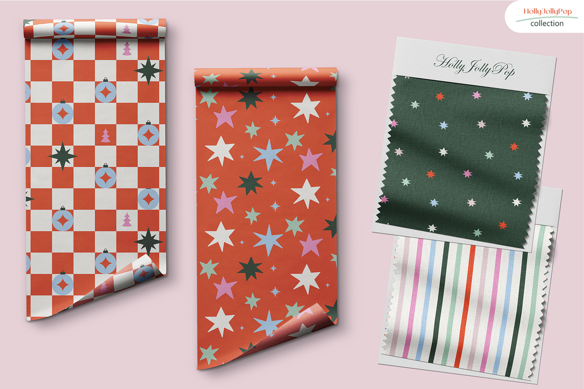 Holly Jolly Pop - Seamless Patterns, a Pattern Graphic by InaCorart (Photo 8 of 9)