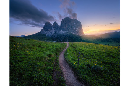 Mountains at beautiful sunset in, a Nature Photo by den-belitsky