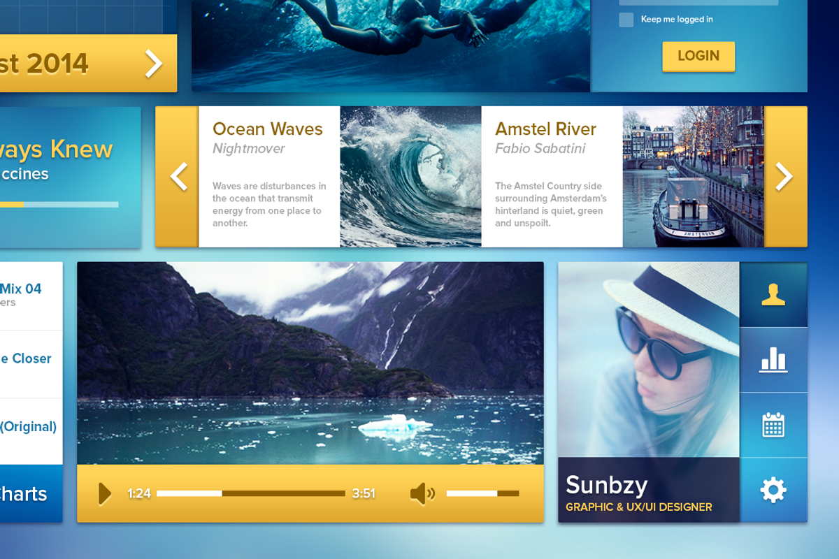 Ui Kit Ocean Blue, an UI Kit Template by Sunbzy (Photo 3 of 3)
