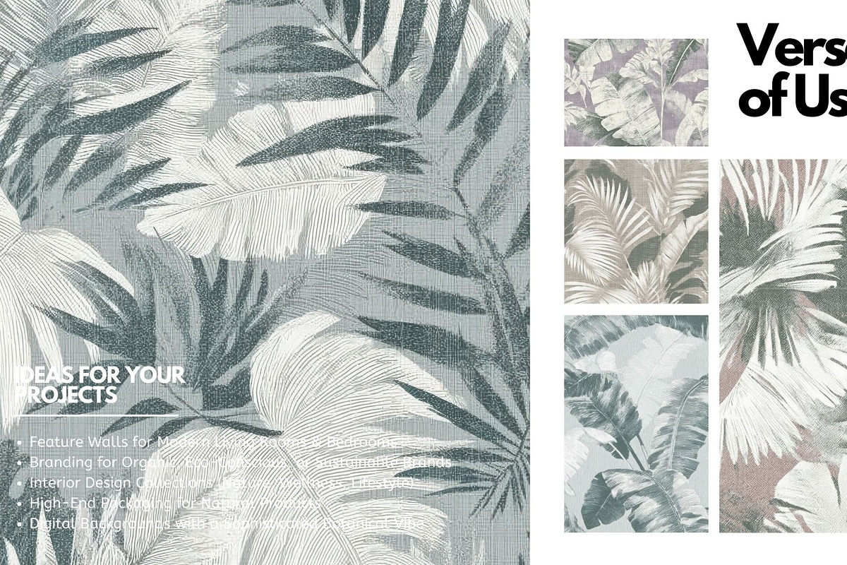 30+ Tropical Botanical Wallpapers, a Decorative Illustration by Virgo Studio (Photo 5 of 6)