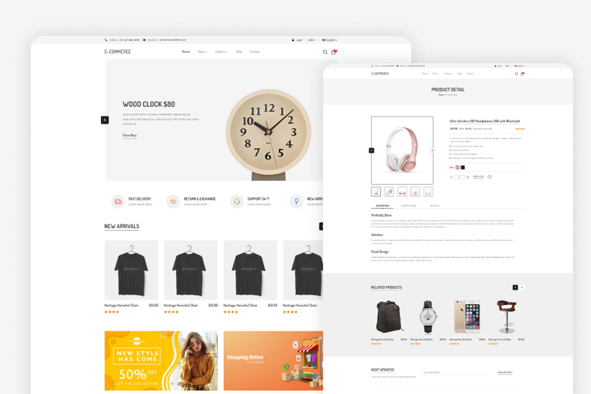 Ecommerce Marketing Template Design, a Landing Page Template by Neha Guleria (Photo 1 of 5)