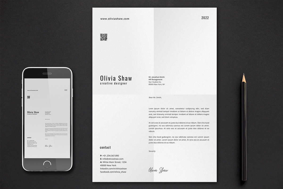 Olivia Resume Template, a Resume Template by Nina Shaw (Photo 2 of 10)